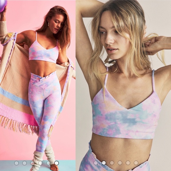 LoveShackFancy Other - NWT $118 LOVESHACKFANCY X BEACH RIOT GEORGIA TOP RAINBOW MULTI TIE DYE Size XS